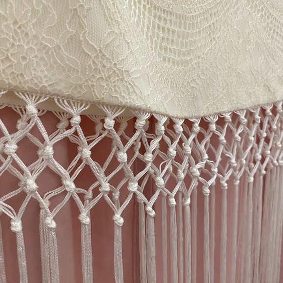 Tularosa Ivory Revolve Barcelona Lace Fringe Skirt - Picture 8 of 10